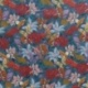 Tissu Popeline Sarah Shelby Fleur oiseau Bleu 