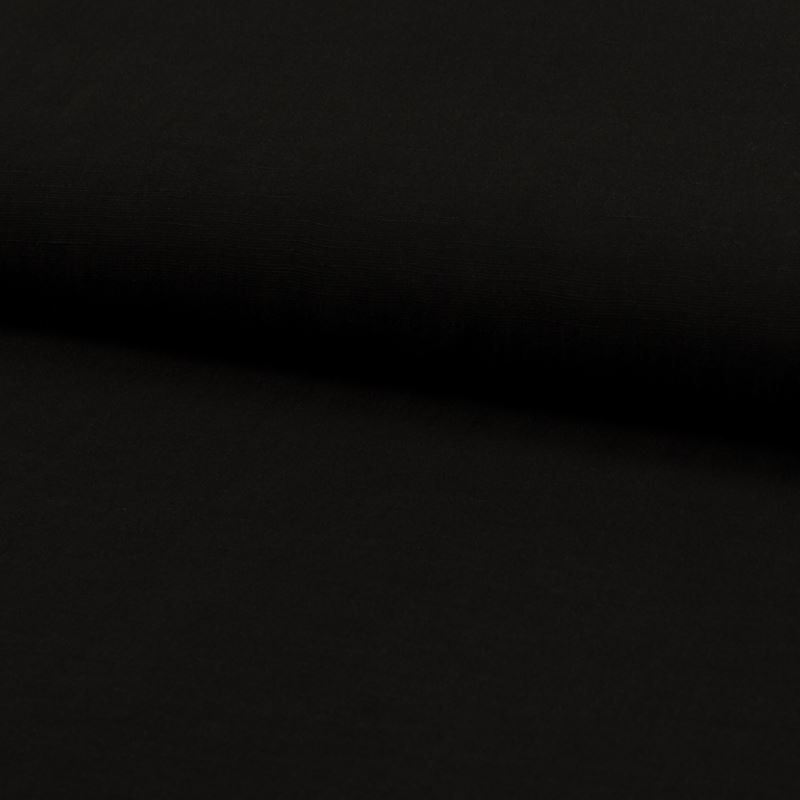 Tissu Crepe Viscose Uni Noir 