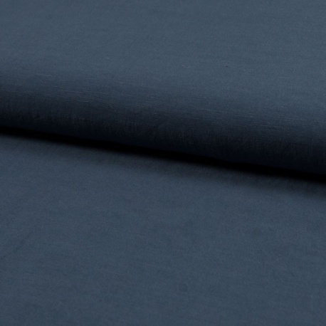 Tissu Toile Unie Bleue 
