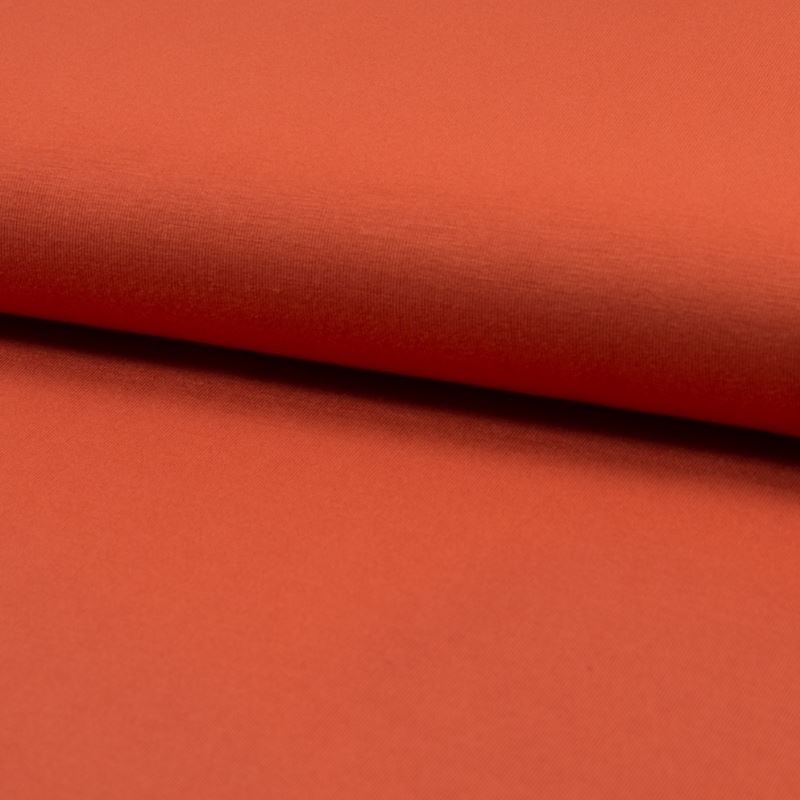 Tissu Maille Viscose de Bambou Orange