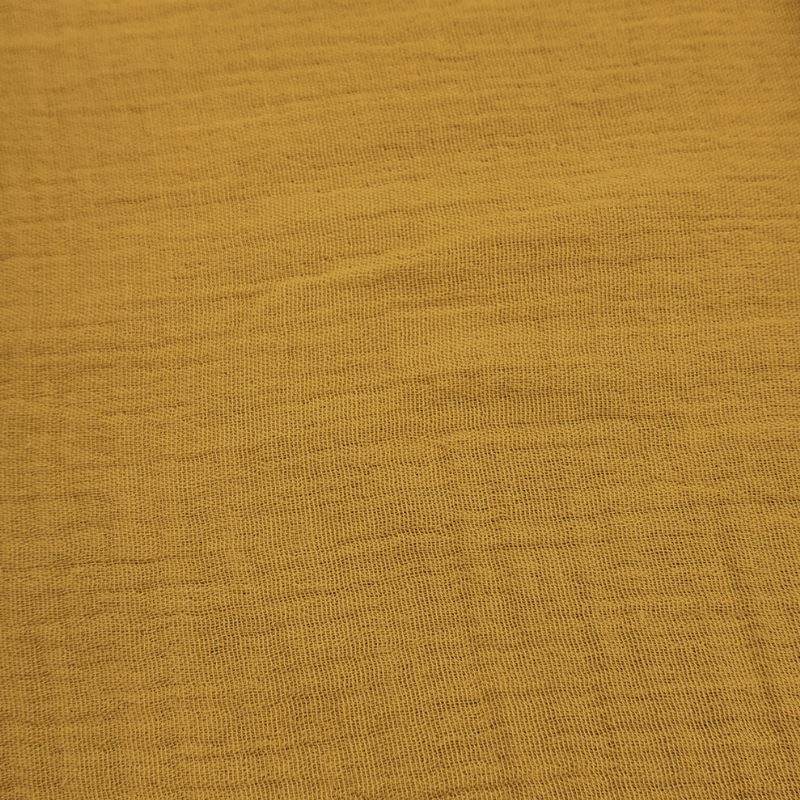 Tissu Double Gaze Grande Largeur Gazounette Curry