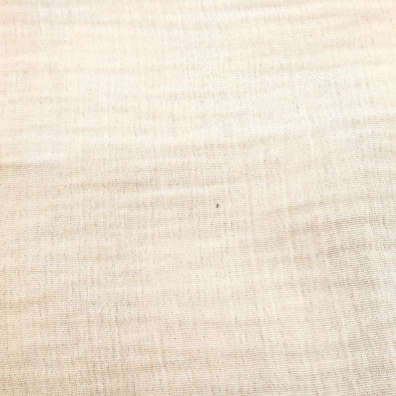 Tissu Double Gaze Grande Largeur Gazounette Ecru