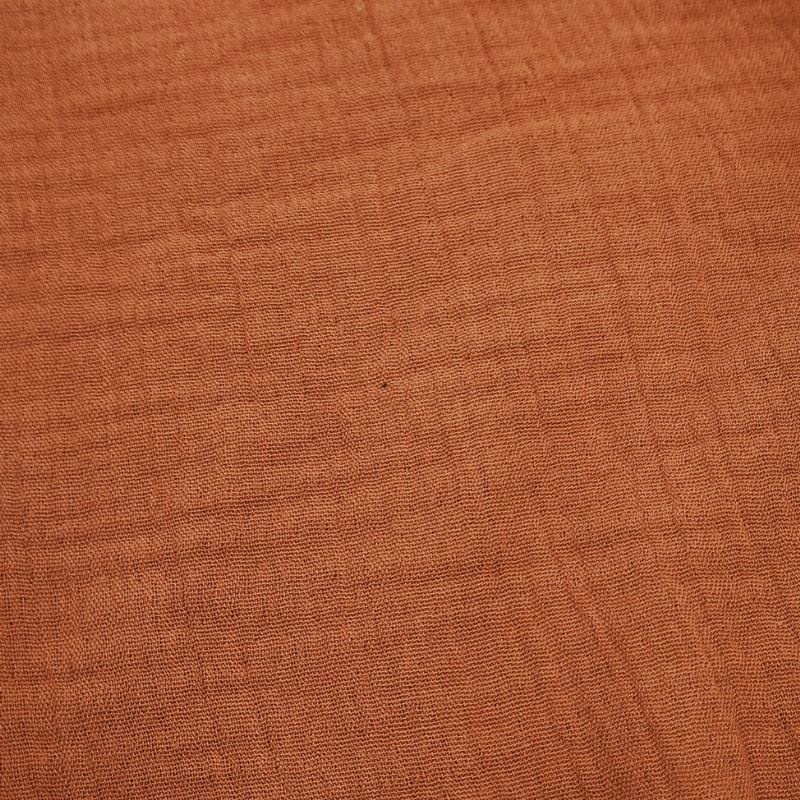 Tissu Double Gaze Grande Largeur Gazounette Terracotta 