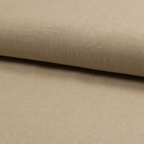 Tissu Lin Bio Lavé Sable 