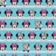 Tissu Licence Minnie Play Imprimé Turquoise 