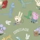 Tissu Licence Peppa Pig Imprimé Vert 