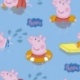 Tissu Licence Peppa Pig Imprimé Bleu