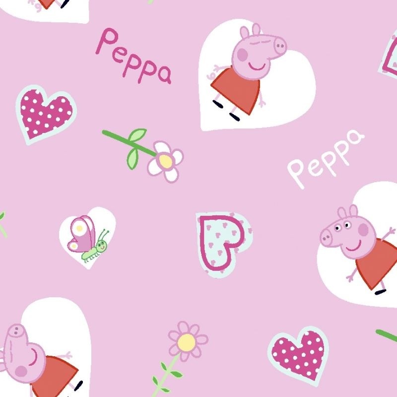 Tissu Licence Peppa Pig Imprimé Rose