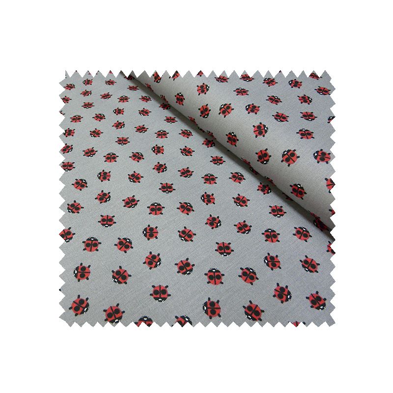 Tissu Coccinelle Grise
