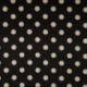 Tissu Coton Support Satin Imprimé Pois Sable noir 