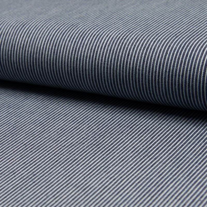 Tissu Denim Stripe Jacquard Dark 