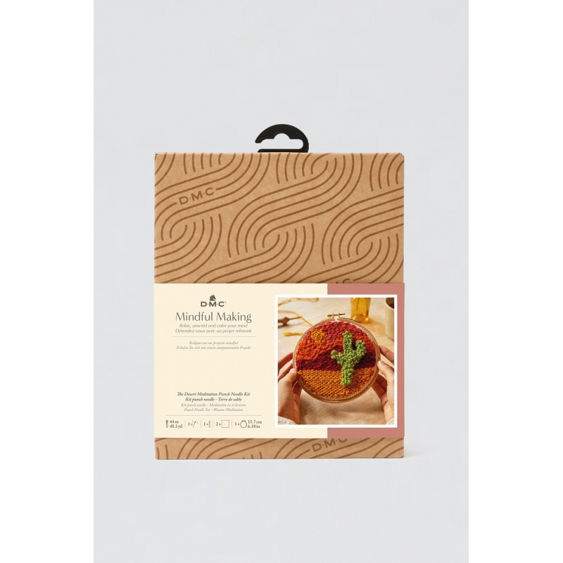 Kit DMC Mindful Punch Needle Terre De Sable 15x15cm