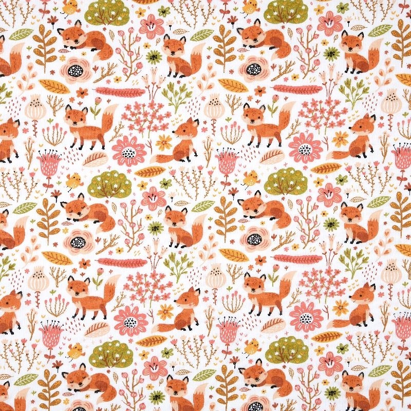 Tissu Imprimé Foxy Roux 