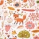 Tissu Imprimé Foxy Roux 
