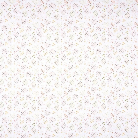 Tissu Imprimé Buisson Roux