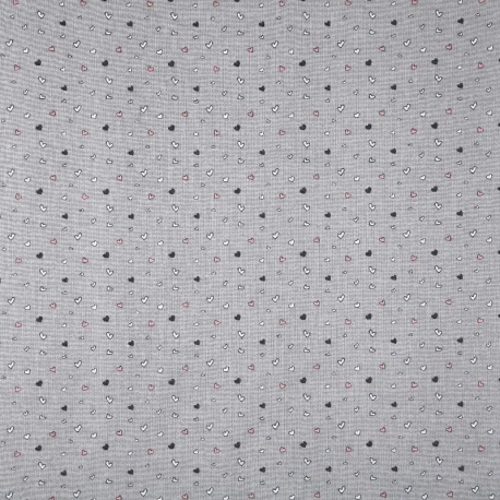 Tissu Imprimé Tendresse Gris 