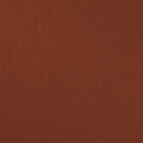 Tissu Lin Lavé Uni Terracotta