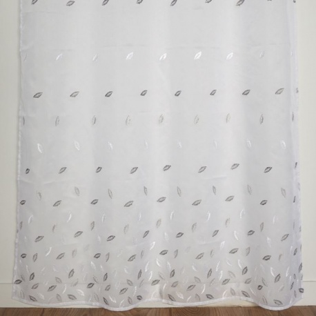 Tissu Voile Brodé Vola Gris 