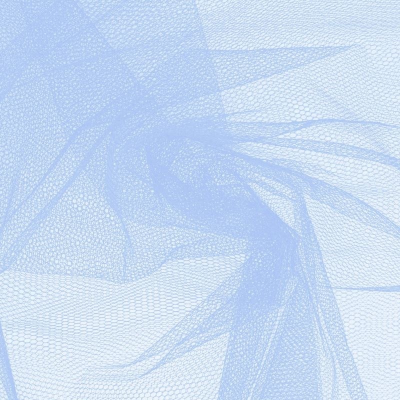 Tissu Flocon De Neige Argenté Sur Tulle - 3 M X 160 Cm, Polyester, Bleu Ciel, Pour Déco, Robe Tutu, Cosplay