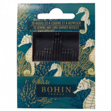 Carnet de 20 Aiguilles Bohin Marée Haute - Hippocampe