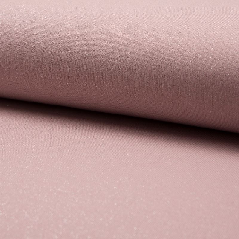 Tissu Jersey Paillettes Vieux Rose 