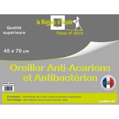 Oreiller Anti-acariens et antibactérien