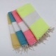 Fouta Frange Losange Rose Fluo 