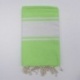 Fouta Frange Rayé Vert fluo