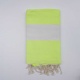 Fouta Frange Losage Jaune Fluo