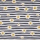 Tissu Jersey Coton Imprimé Marguerite Blanc