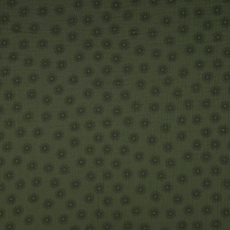 Tissu Double Gaze Soleil Kaki 