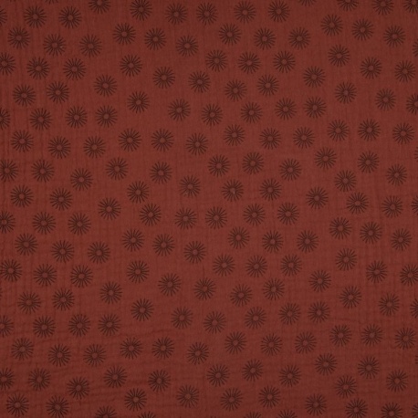 Tissu Double Gaze Soleil Marsala 