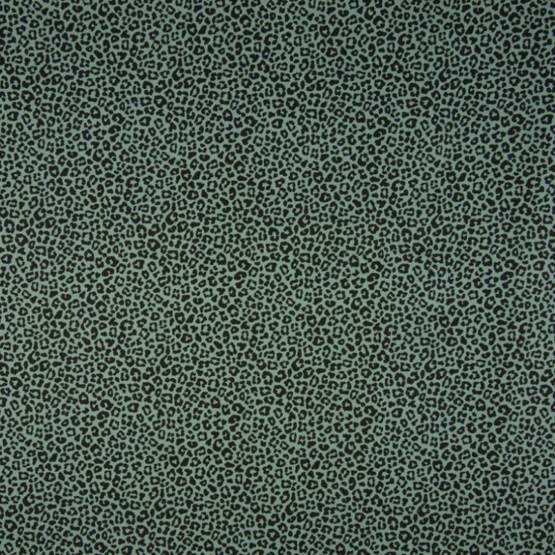 Tissu Coton Imprimé Leopard Menthe