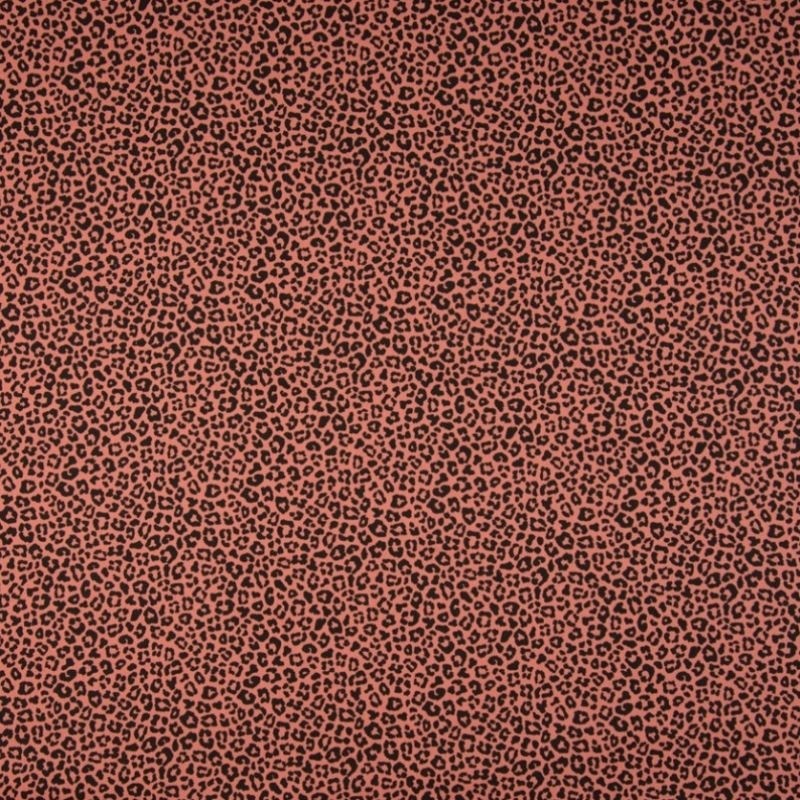 Tissu Coton Imprimé Leopard Peche