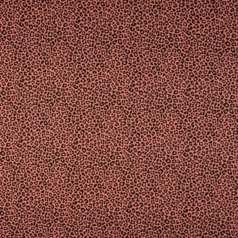 Tissu Coton Imprimé Leopard Peche