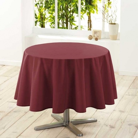 Nappe Ronde Uni Bordeaux