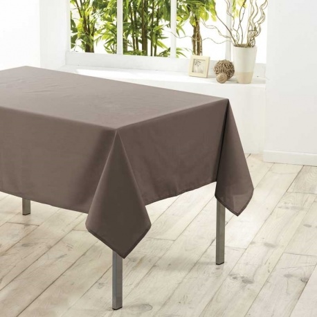 Nappe Rectangulaire Uni Taupe