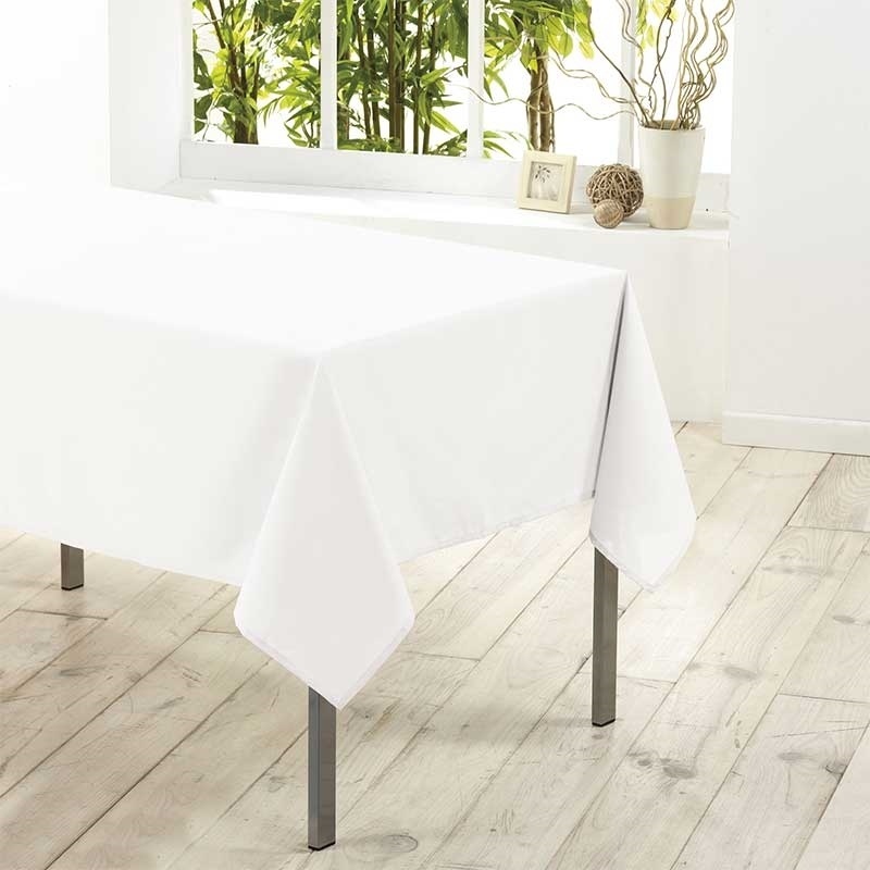 Nappe Rectangulaire Uni Blanc - Tissus des Ursules