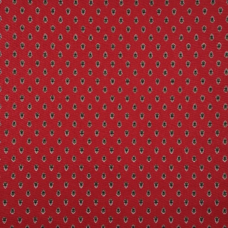 Tissu Imprimé  Bonnieux Imprime Rouge