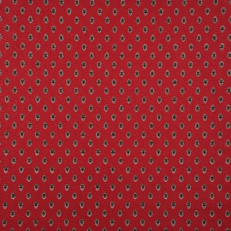 Tissu Imprimé  Bonnieux Imprime Rouge