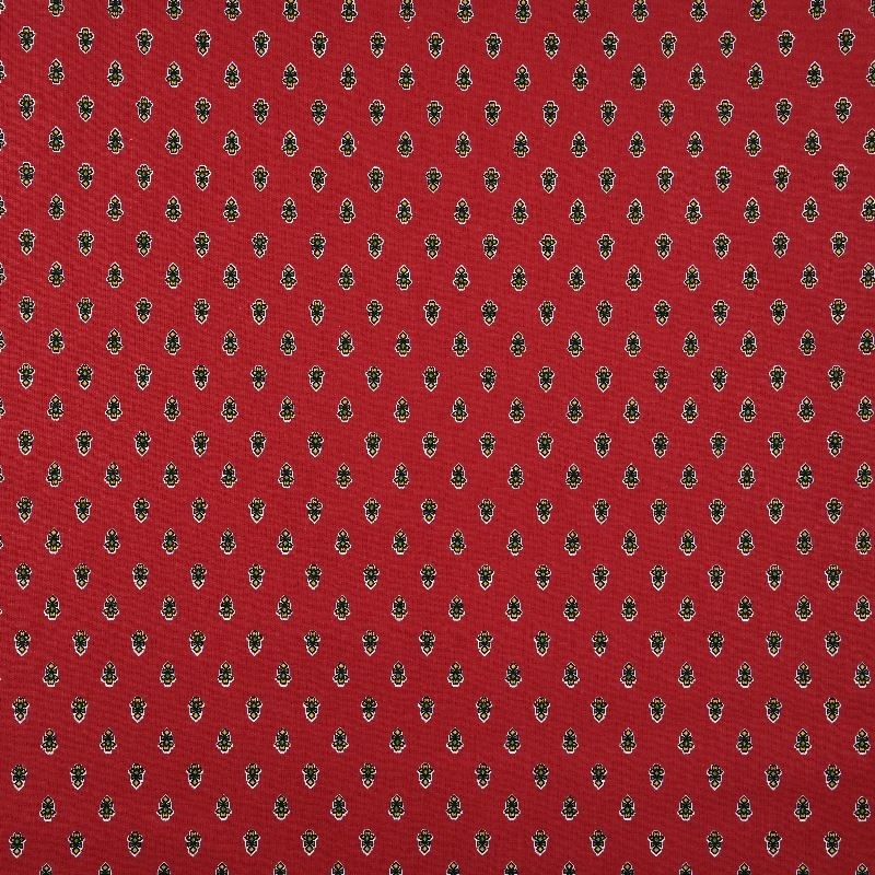 Tissu Imprimé  Bonnieux Imprime Rouge