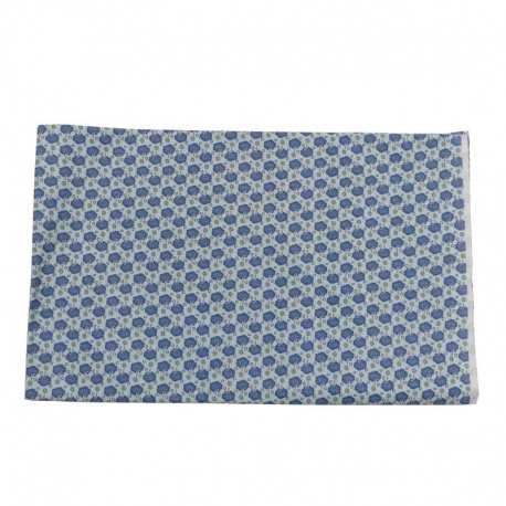 Coupon Tissu Motif Bleu