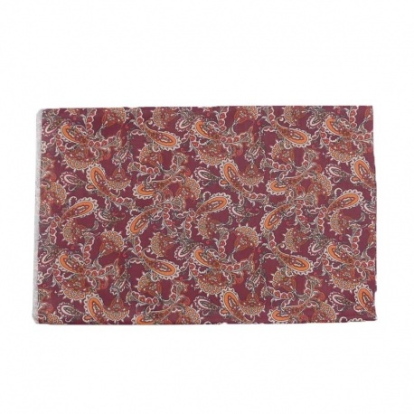 Coupon Tissu Paisley Orange