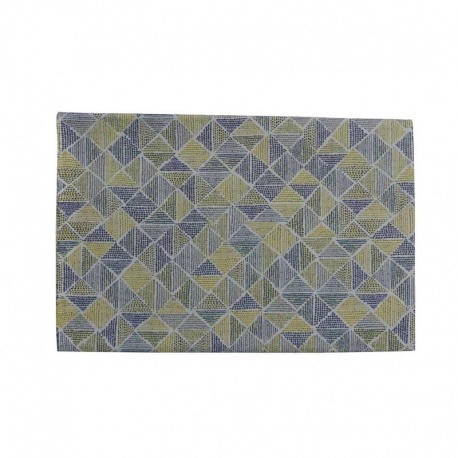 Coupon Tissu Graphique Jaune Gris