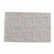 Coupon Tissu Fleur Orange Fond Amande