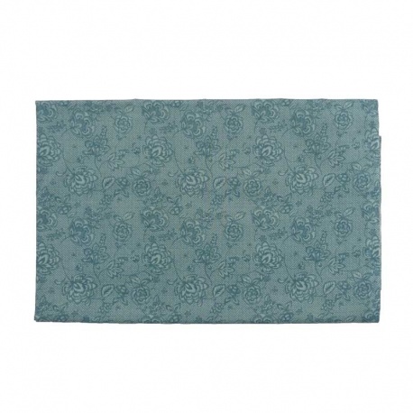 Coupon Tissu Rose Bleu