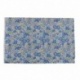 Coupon Tissu Petites Fleurs Papillons Bleus