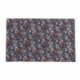 Coupon Tissu Motif Floral Fond Marine