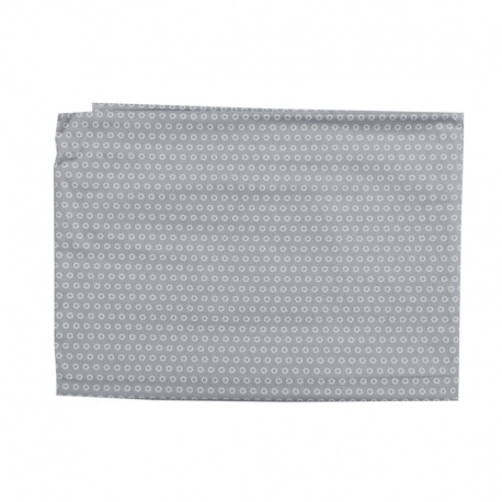 Coupon Tissu Fleur Gris