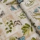 Tissu Imprimé Papillons Basil Fond Beige